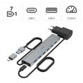 Hama USB-C-Hub Multi Port 7-fach USB-A 3.2 Gen 1 Verteiler 5 Gibt/s mit Netzteil