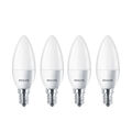 4 x Philips LED Kerzen 5,5W = 40W E14 matt 470lm Lampe Licht hell warmweiß 2700K