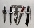 Designer Wandhalter Rambo Messer Jagd Filmmesser Rambo 1,2,3,4 Edelstahl 