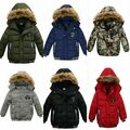 Warm Winter jacke Kinder Jungen Dicker Mantel Trends Tarnung Mantel Kapuze Parka