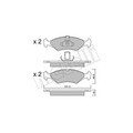 1x ORIGINAL® Metelli 22-0093-0 Bremsbelagsatz, Scheibenbremse Vorne, exkl.