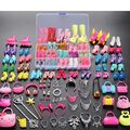 70 Stück Artikel für Barbie-Puppen Kleider Schuhe Schmuck Kleidung Set Zubehör