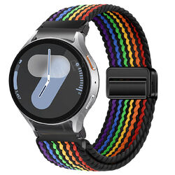 Für Samsung Galaxy Watch 7 FE 6 5 4 40 44mm Classic 42-47mm Nylon Magnet Armband