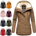 Marikoo Damen Winter Jacke Stepp Parka Mantel Teddyfell warm gefüttert Bikoo NEU