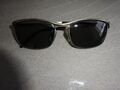 Vintage HUGO BOSS Sonnen Brille HB 5716 SI 135 Japan Metall Schwarz Logo