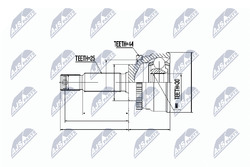 NTY Gelenksatz Antriebswelle NPZ-HY-532 für HYUNDAI MATRIX FC LANTRA 2 16V