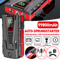 99800mAh 12V Auto KFZ Starthilfe Jump Starter 5000A Booster Powerbank Ladegerät