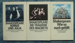 3x Shakespeare: MacBeth; Wie es euch gefällt; Rome+Julia, Insel TB, ungelesen