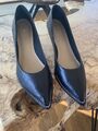 Clarks Damenschuhe Elegant Festlich Pumps Schwarz Leder Gr. 41