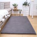 Natur Kunst KANINCHENFELL Teppich Ultra Weich Wolle Shaggy Dickflor Teppiche Carpet Matte