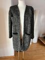 Rockamora Cardigan Grobstrick schwarz grau Gr. XS/S Strickjacke lang