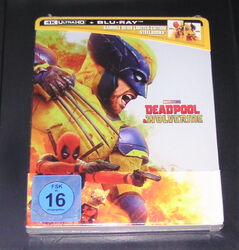 DEADPOOL & WOLVERINE LIMITIERTE STEELBOOK EDITION 4K BLU RAY + BLU RAY NEU & OVP