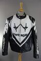 "THE CROW" ON THE ROAD LEATHERS BLACK & WHITE BIKER JACKET 44 INCH