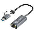 USB 3.0 Ethernet Adapter mit USB-C auf RJ45 1 Gigabit LAN 1000Mbps Kabelgebunden