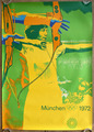 Plakat Poster - A0   Olympiade München Olympia 1972 - Bogenschießen - Otl Aicher