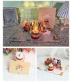 3D Popup Musik-Licht-Karte auspustbarer LED Kerze DIY Nummern Geburtstagskarte