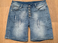 Damen Jeans Shorts Gr. 34 von BC blau zum Knöpfen