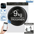 Trockner Wärmepumpentrockner hOn App 9kg Dampffunktion Haier HD90-A3TEAM5 2ML