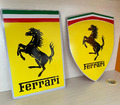 Ferrari 2er Set Wandschild Garage Schild Wanddekor Sign Reproduktion Metall Sign