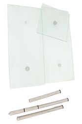 VIDAXL Eckregal Glas Transparent Modern Design 2 Teile