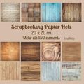 Scrapbooking Papier Holz 20 x 20 cm - Mehr als 150 elements