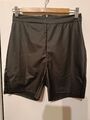 Bermuda Shorts Kurze Hose Damen Gr S  PU-Leder Schwarz