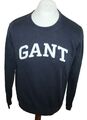 GANT HERREN LOGO Pullover EHER Gr M Sweatshirt Sweater BLAU