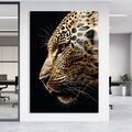 ✅ LUXUS GOLDEN LEOPARD TIER WANDBILD KUNSTDRUCK LEINWAND, ACRYLGLAS, POSTER DEKO