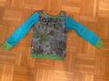 Langarmshirt Shirt Langarm Kinder grün blau “Zootiere” Gr. 104