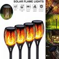 4x Solarleuchte 96Led Garten Beleuchtung Solar Licht Lampe Fackel Leuchte Flamme