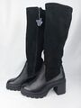 Caprice Damen Stiefel mit elastischem Schaft Blockabsatz Gr. 38 Schwarz