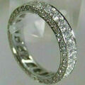 2,00 Kt Rund Diamant Voll Memoirering Hochzeit Bandring Weißgold-Finish Gr 50-62