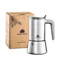 Groenenberg Espressokocher Edelstahl 6 Tassen (300 ml) | Espressokanne Induktion