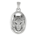 Sterlingsilber Wolfskopf Anhänger - Wölfe Werwolf Totem Schmuck