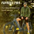 FAFREES FM9 28 Zoll Elektrofahrrad 250W Elektro-Citybike mit BAFANG Mittelmotor