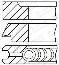 Kolbenringsatz GOETZE ENGINE 08-183000-00 für MERCEDES S124 MODELL W124 SL PUCH