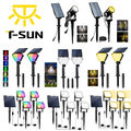 2er 4er LED Solarstrahler Solarleuchte Solarlampe Gartenstrahler Spot Light 