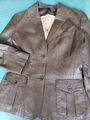 Damenmode, Lederjacke von Mauritius, weiches Leder, Gr. 38, braun