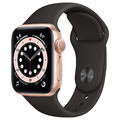 Apple Watch Series 6 (GPS) 40MM Aluminium Hülle Gold Schwarz Sport Bänder -