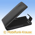 Flip Case Etui Handytasche Tasche Hülle f. HTC One V (Schwarz)