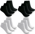 12-120 Paket Sneaker Socken Sport Freizeit Socken Baumwolle Socken Weiß Schwarz