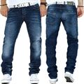 Cipo & Baxx Herren Jeans Regular Fit Pants Hose Freizeithose Clubwear Used-Style