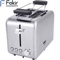 Fakir Toaster Edelstahl 2 Scheiben Zentrierung Toast Automat Brötchenaufsatz TOP