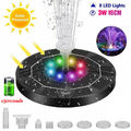 LED Solar Pumpe mit Akku Teich Brunnen Springbrunnen Fontäne Garten Wasserspiel