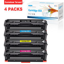 4er Set Toner für Canon 055 CRG-055 MF742Cdw MF744Cdw LBP663Cdw 664Cx Mit Chip