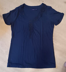 elegantes Shirt mit Glitzersteinen Gr. XL/42