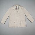 BASLER Damen Jacke Gr. 40 beige Übergangsjacke Steppjacke dünn leicht Druckknöpf