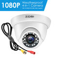 ZOSI 1080P HD Außen 4in1 Überwachungskamera Weiß Dome Video für CCTV DVR Wie Neu