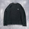 HUGO BOSS Sweatshirt, Rundhals Schwarz aus Baumwolle Pullover Vintage Logo Men M