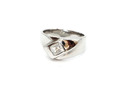 Ring in 950er Platin mit Baguette Diamant 0,44ct. Größe 51,5